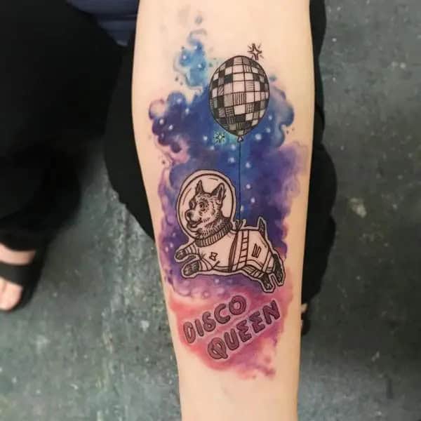 Dog Astronaut Tattoo