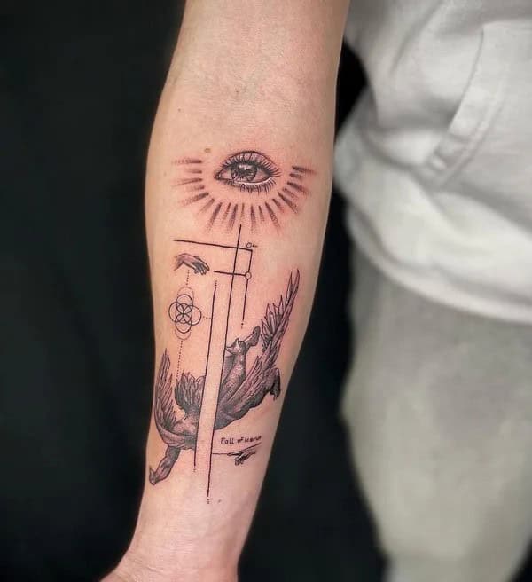 Icarus Forearm Tattoo