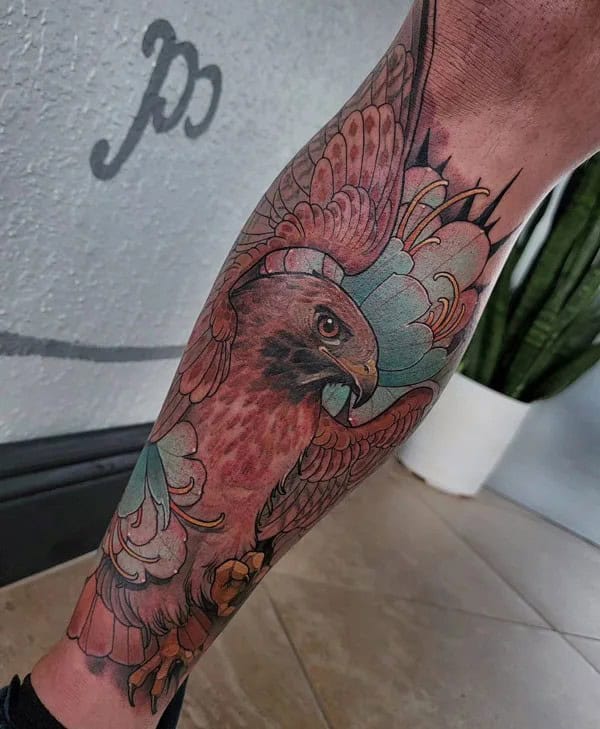 Japanese Hawk Tattoo