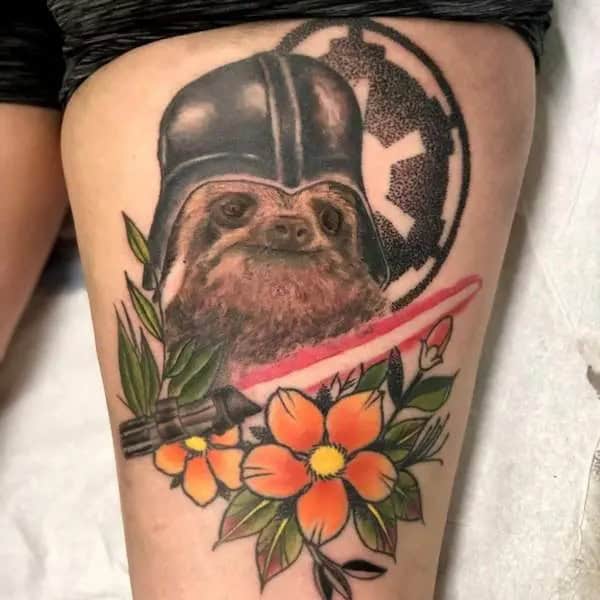 Star Wars Sloth Tattoo