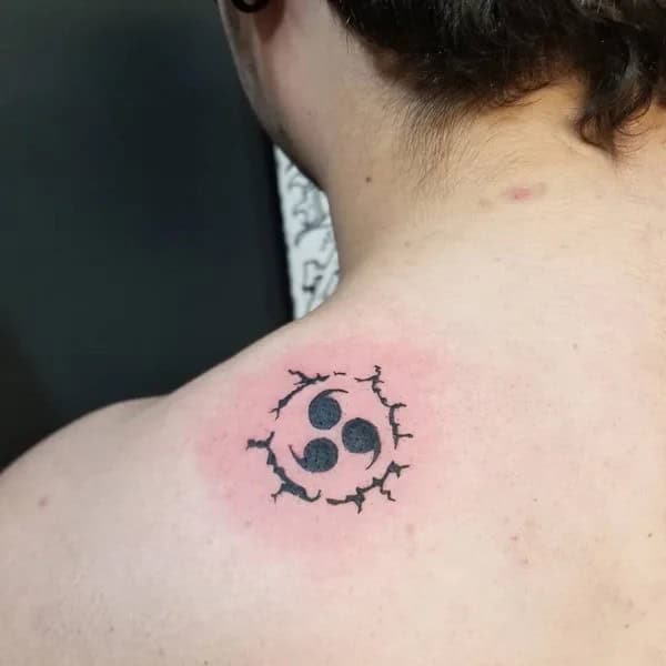 Small Sasuke Curse Mark Tattoo