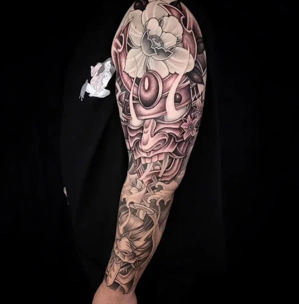 Japanese Samurai Sleeve Tattoo