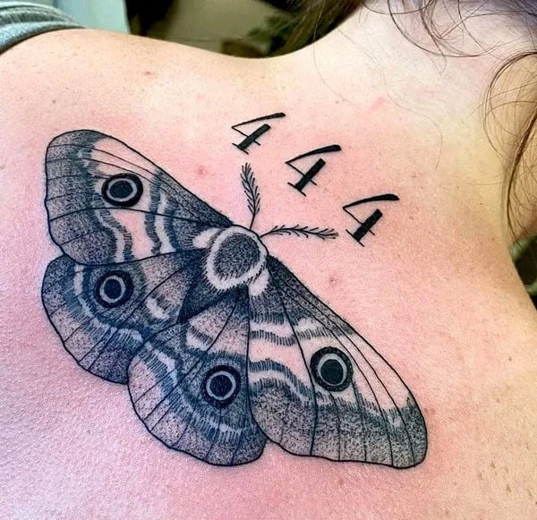 444 Butterfly Tattoo