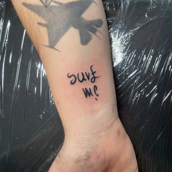 Save Me Wrist Tattoo