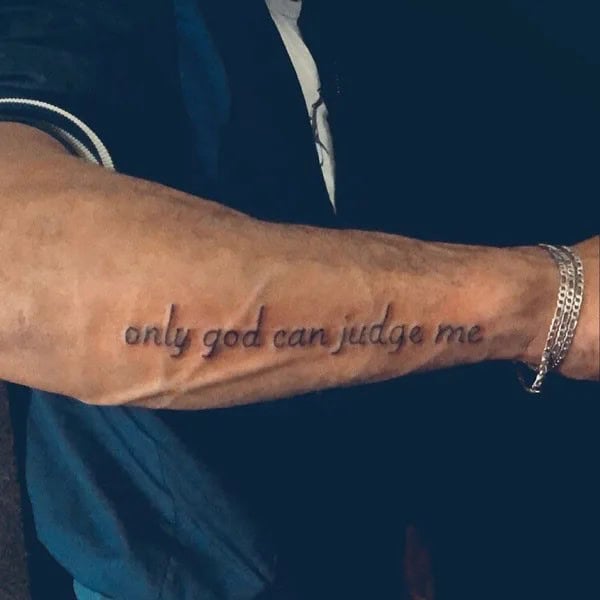 More Unique “Only God Can Judge Me” Tattoos To Take Inspiration From