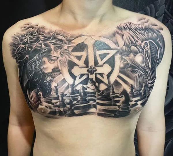 Christian Chest Tattoo