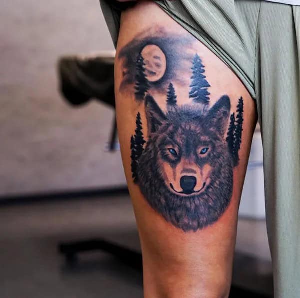 Wolf Nature Tattoo