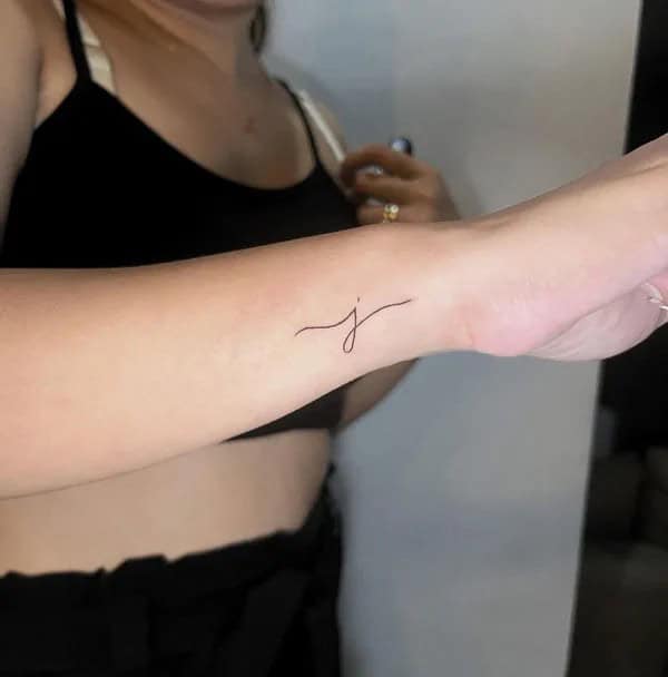 Initial J Tattoo