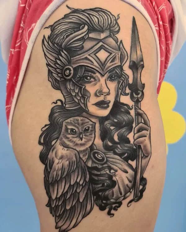 Athena Owl Tattoo