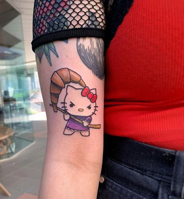 Ankle Hello Kitty Tattoo