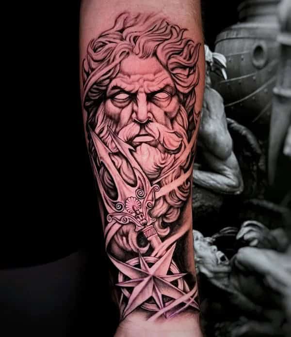 Poseidon Forearm Tattoo