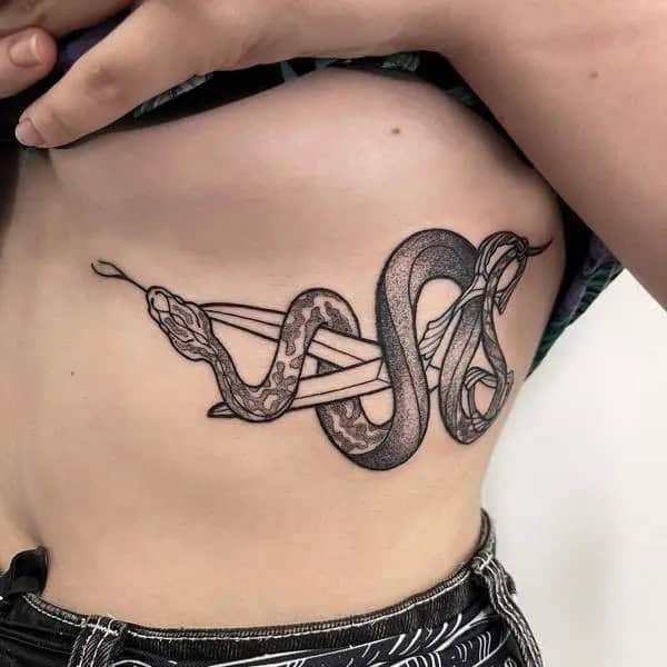 Snake Scissor Tattoo