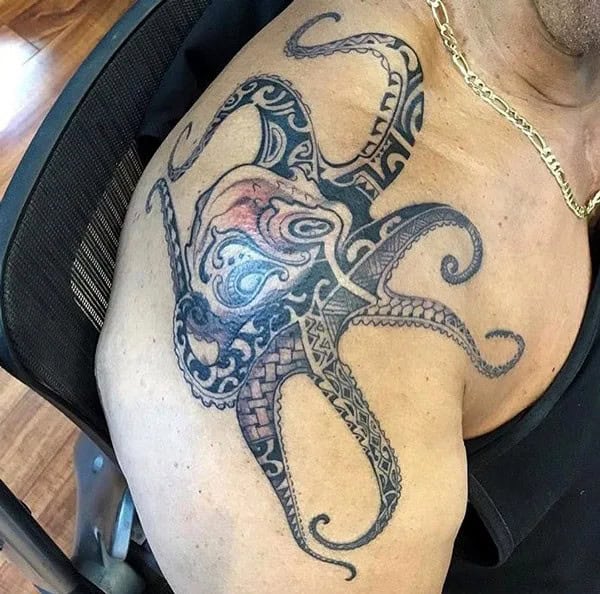 Polynesian Octopus Tattoo