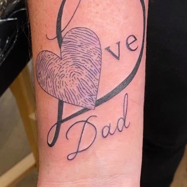 Dad Fingerprint Tattoo