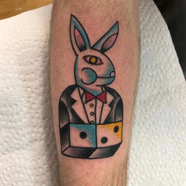 Playboy Bunny Dice Tattoo