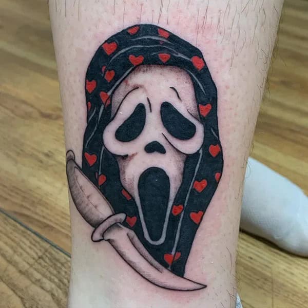 Ghostface Tattoo On Arm