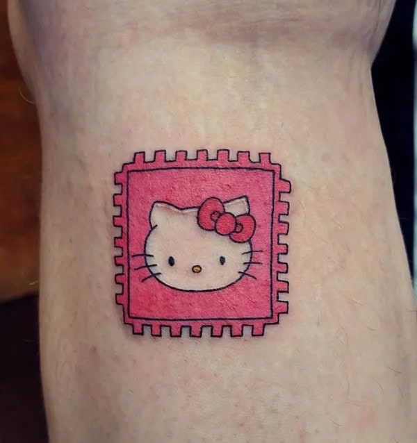 Ankle Hello Kitty Tattoo