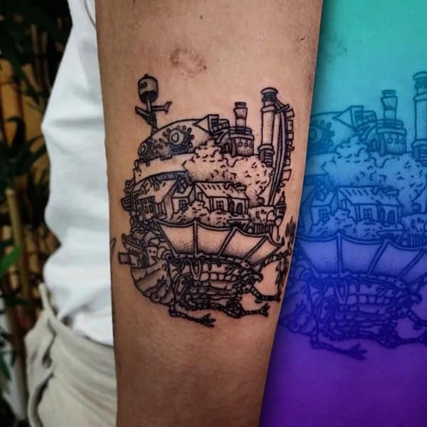 Sleeve Howl’s Moving Castle Tattoo