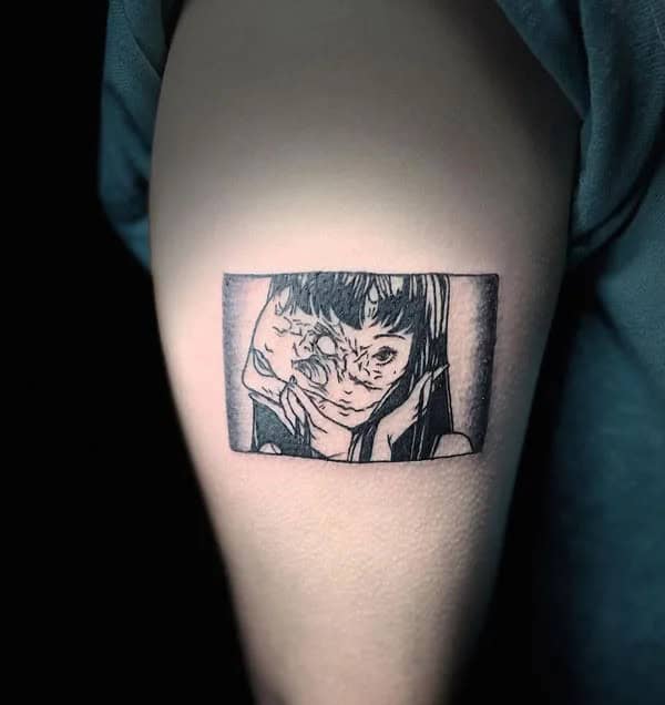 Geometric Junji Ito Tattoo