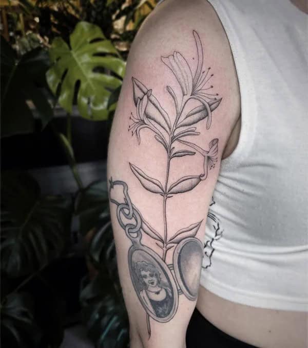 Honeysuckle Arm Tattoo