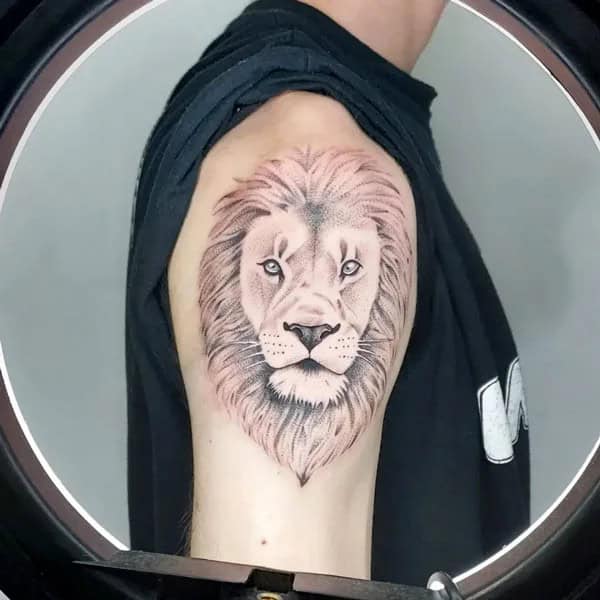 Lion Shoulder Tattoo