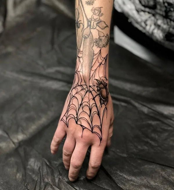 Spider Web Prison Tattoo