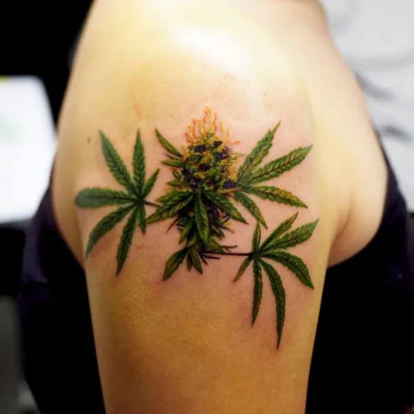 Weed Plant Tattoo