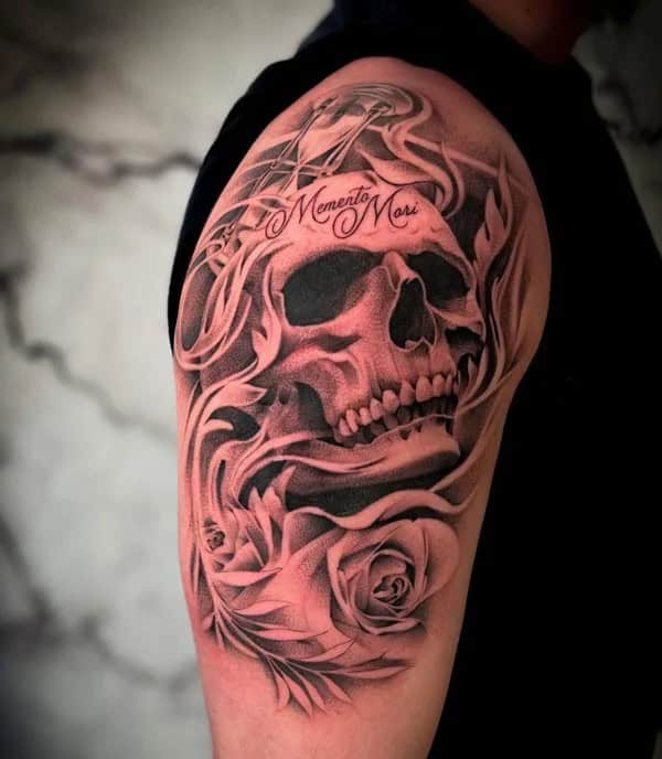 Memento Mori Skull Tattoo