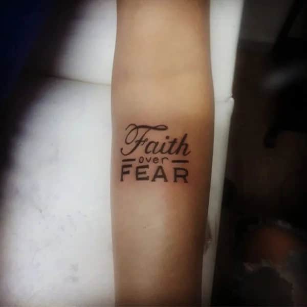 “Faith Over Fear” Cancer Tattoo