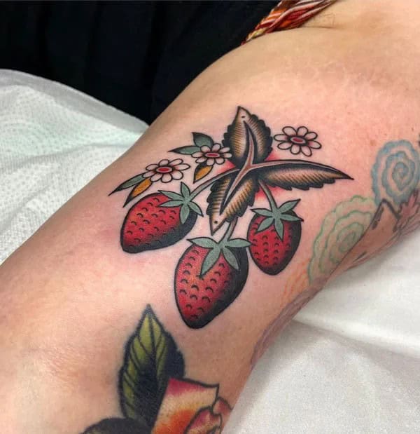 More Designs of Strawberry Tattoos To Check Out This Instant