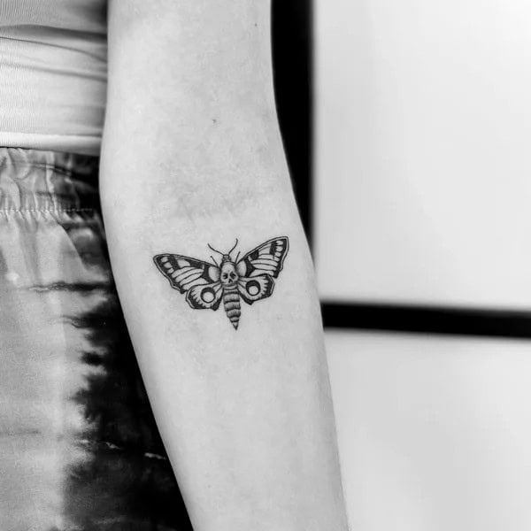 Small Death Moth Tattoo