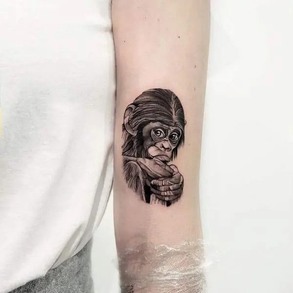 Small Monkey Tattoo