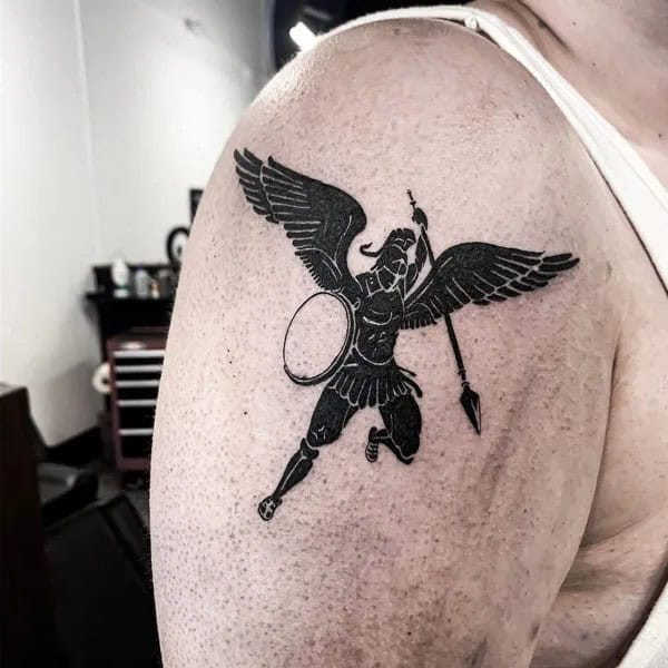 Blackwork St Michael Tattoo