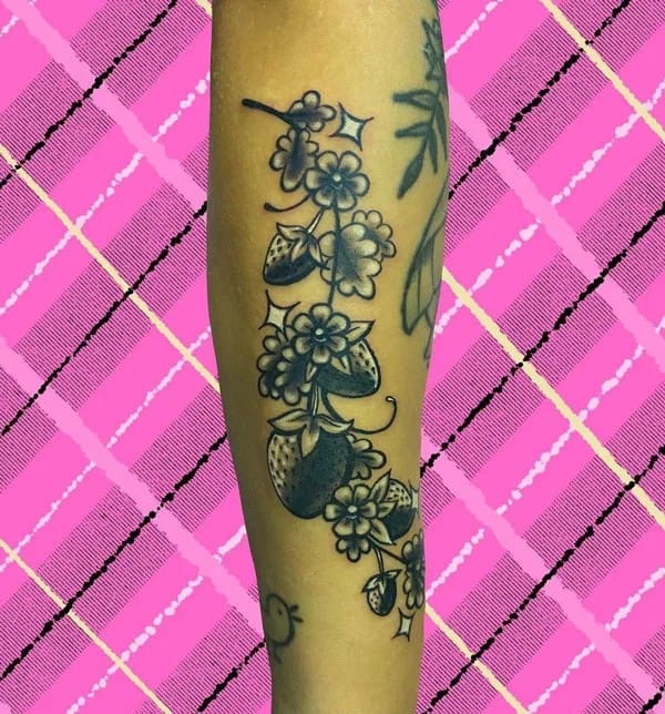 Strawberry Vine Tattoo