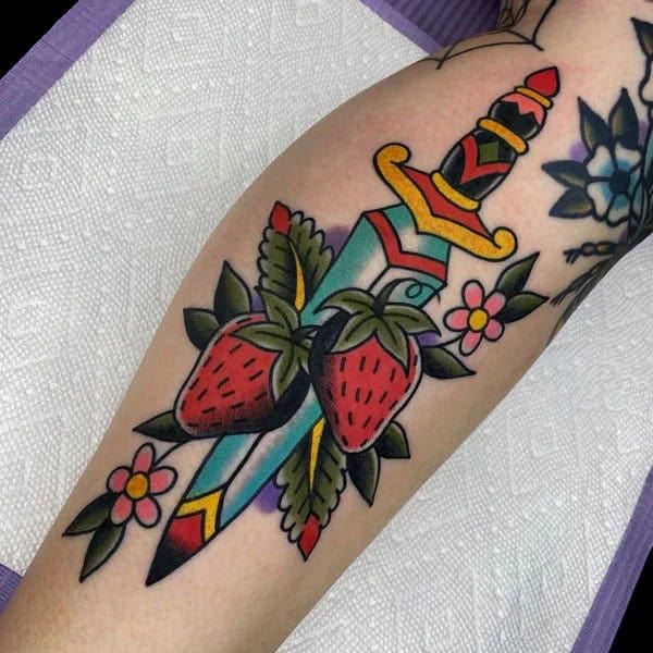 More Designs of Strawberry Tattoos To Check Out This Instant