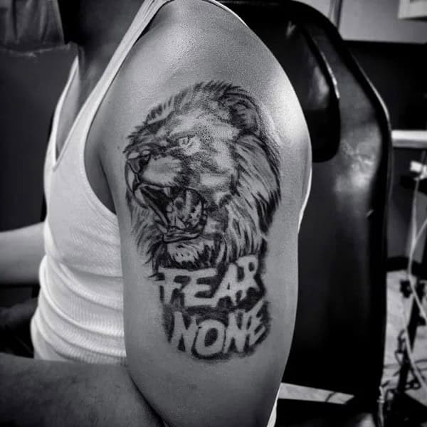 Fear None Skull Tattoo