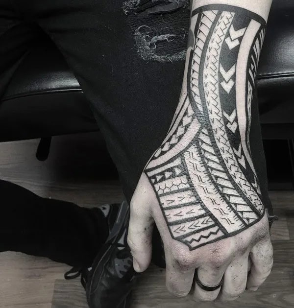 Polynesian Hand Tattoo