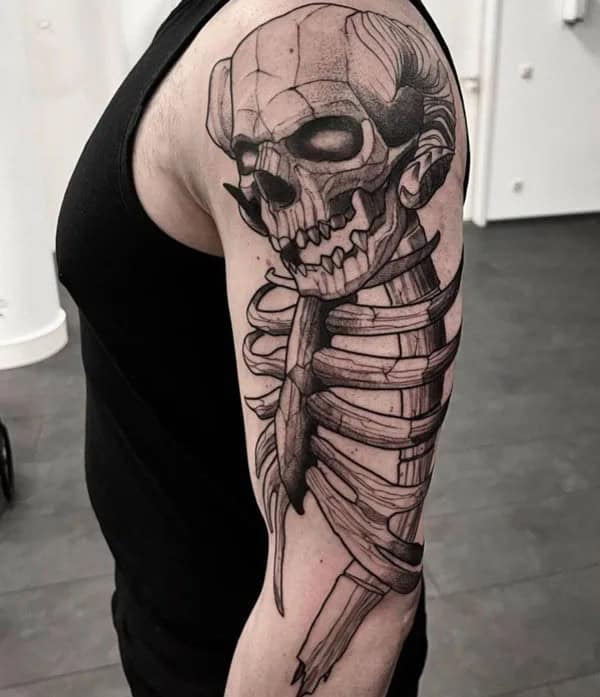 Skeleton Arm Tattoo