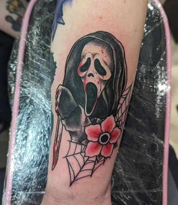 Ghostface Tattoo On Arm