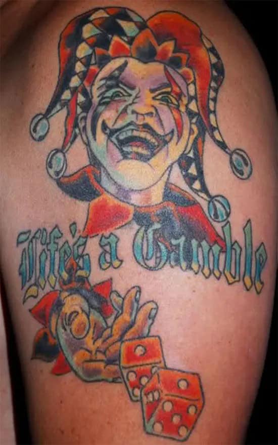 Life’s a Gamble Joker Tattoo