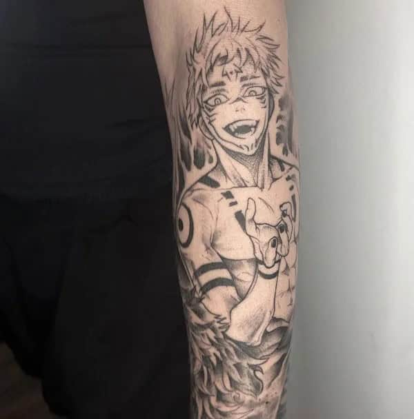 “Jujutsu Kaisen” Neck Tattoo