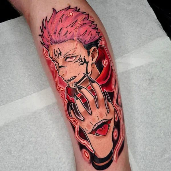 “Jujutsu Kaisen” Neck Tattoo