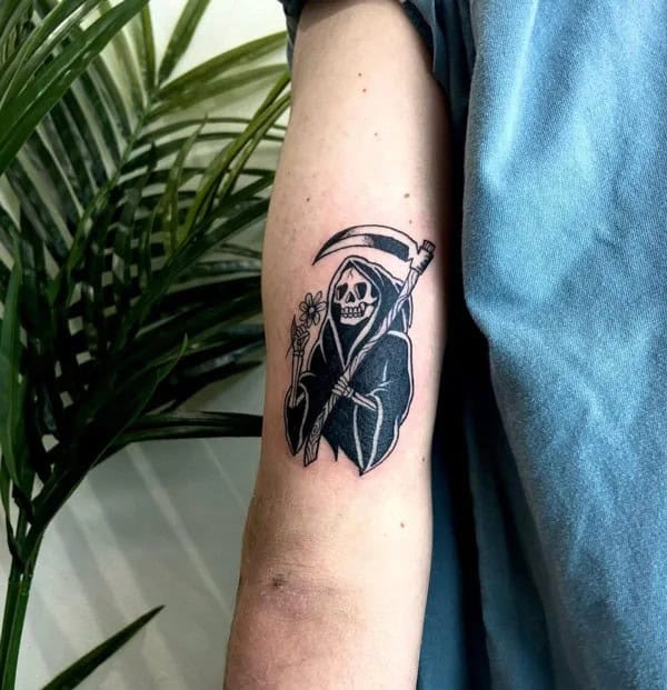 Small Grim Reaper Tattoo