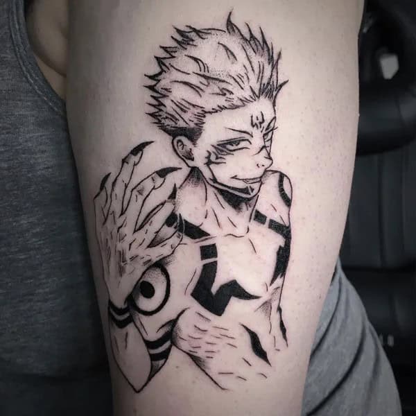 “Jujutsu Kaisen” Neck Tattoo