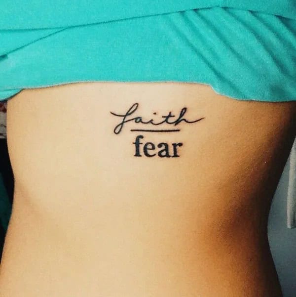 “Faith Over Fear” Cancer Tattoo