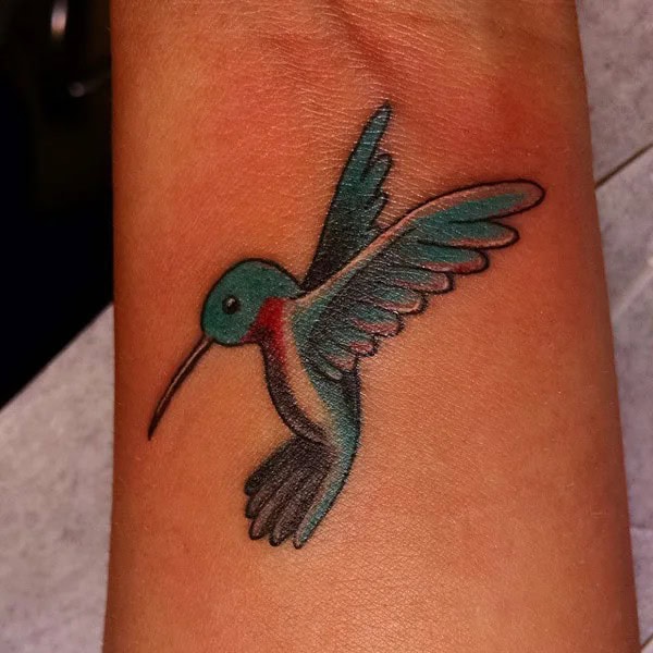 Simple Hummingbird Tattoo