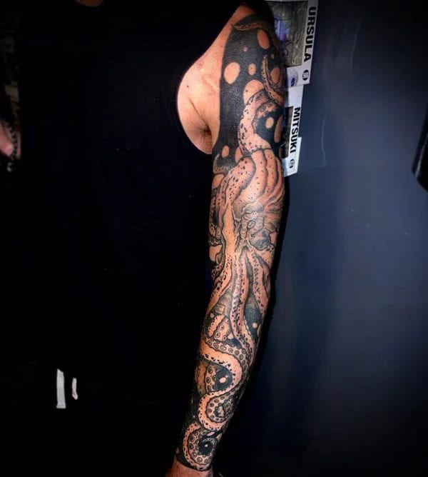 Kraken Sleeve Tattoo