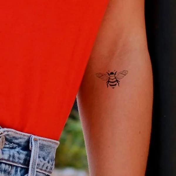 Cute Bee Tattoo