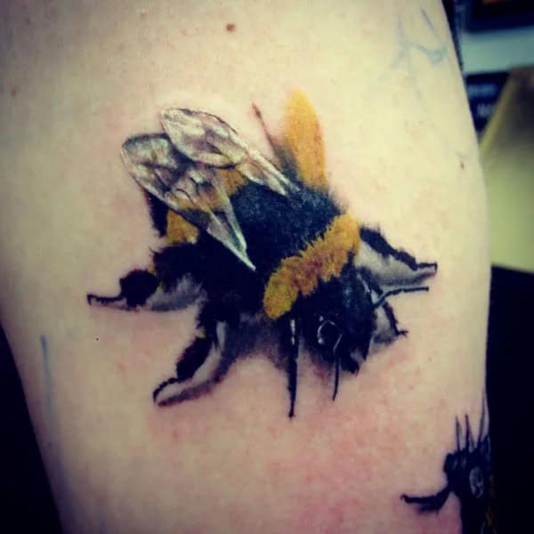 Realistic Bee Tattoo