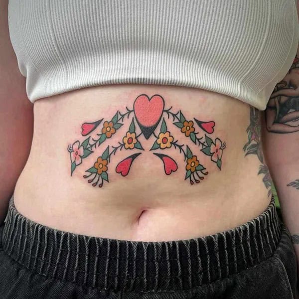 Traditional Stomach Tattoo